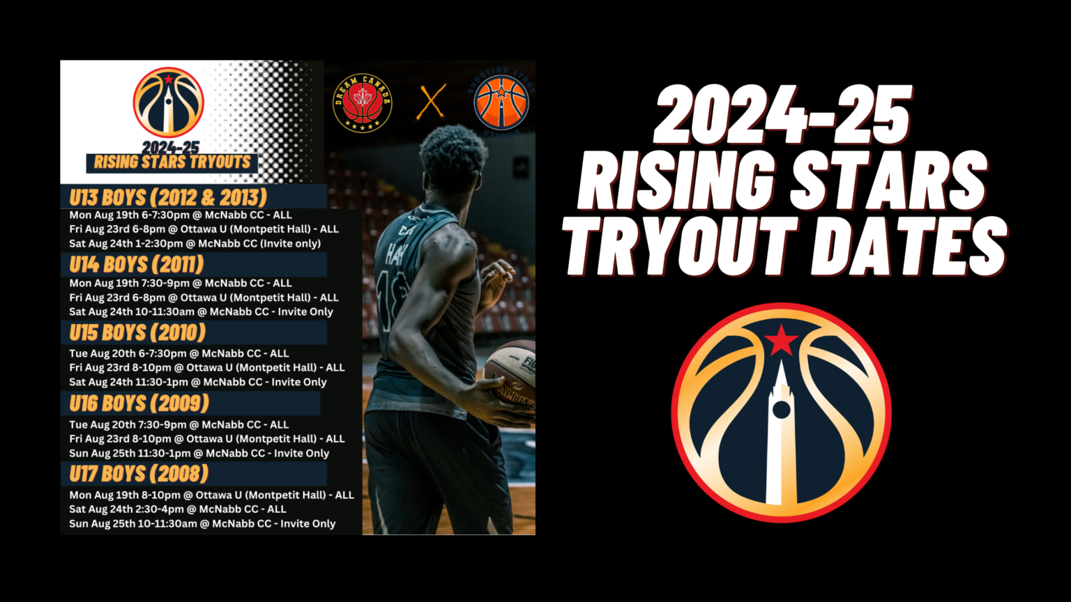 2024-25 Rising Stars Tryout Dates - Ottawa Shooting Stars Basketball